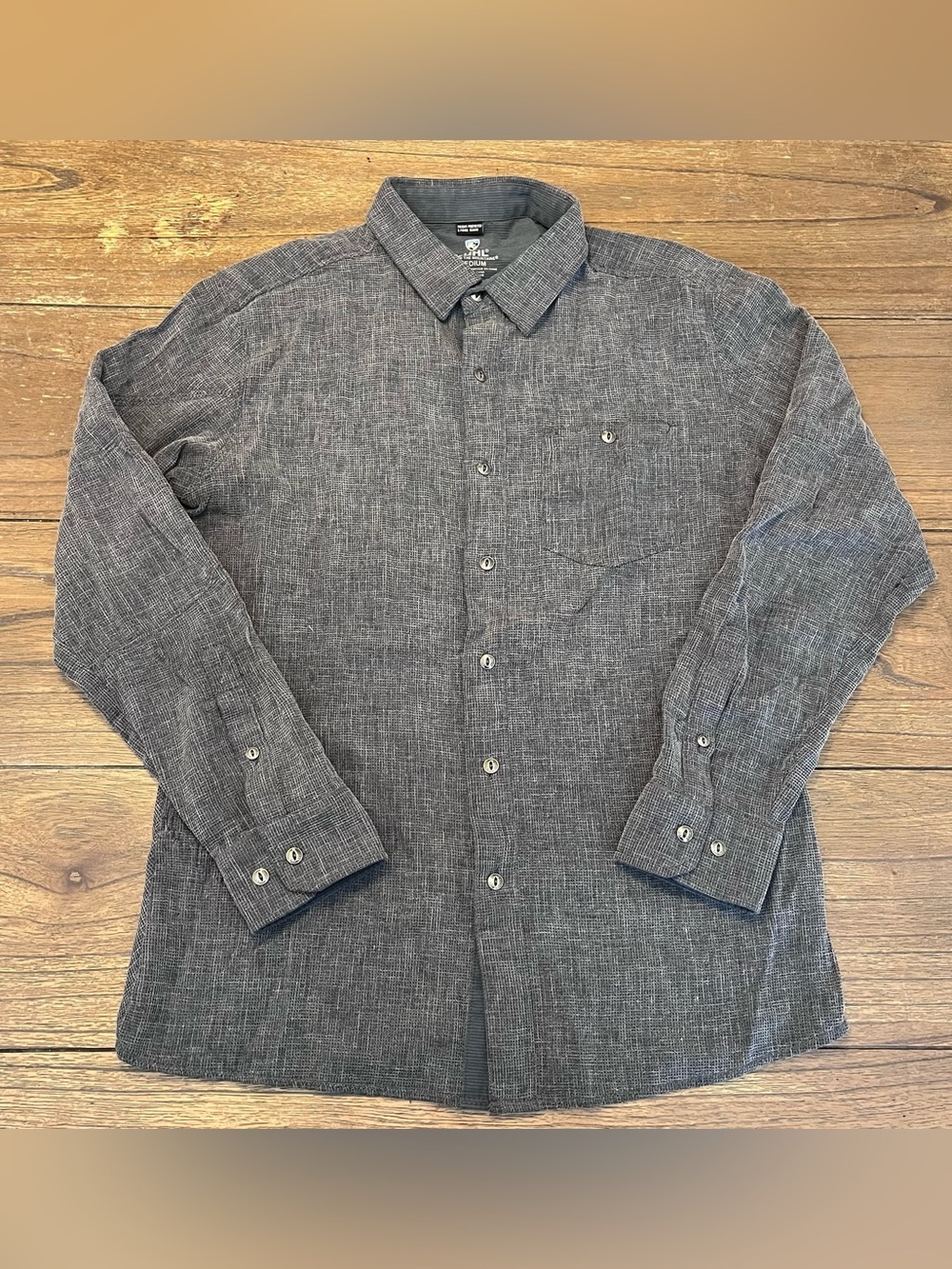 Kuhl Uproar Button-Up Shirt in Charcoal Gray Mens Medium GORPCORE